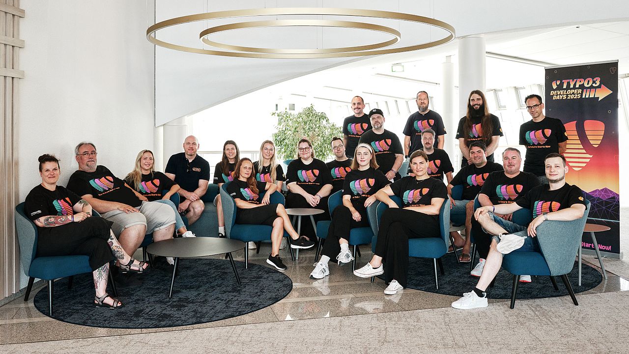 TYPO3 GmbH Staff photo, taken at the TYPO3 Developer Days 2025