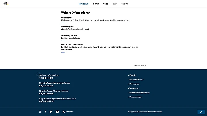 Nationale Gesundheit in Zeiten der Covid-19-Pandemie mit TYPO3