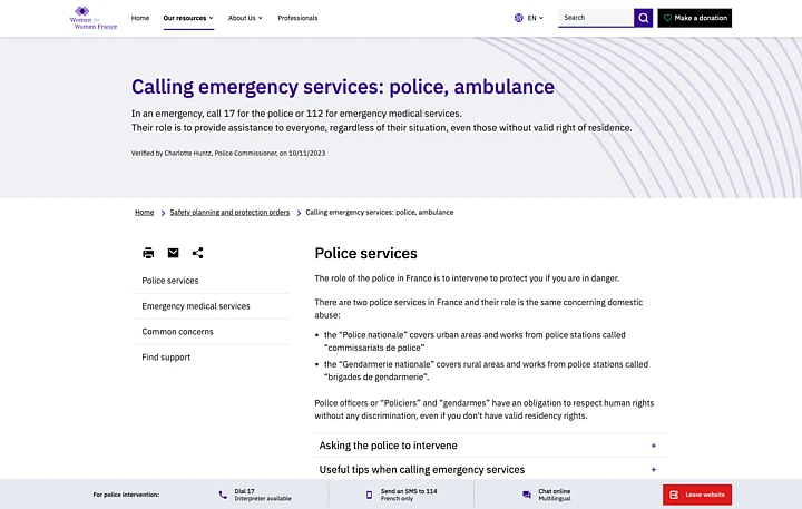 Aufbau einer zentralen Präsenz für Women for Women Frankreich