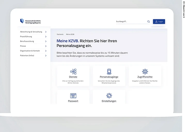 KZVB erhält nutzerzentriertes Design und neue Markenidentität mit TYPO3