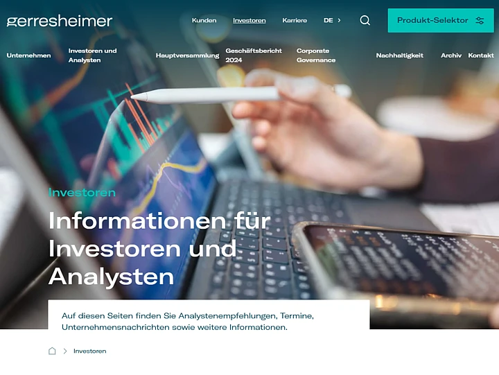 Gerresheimer Receives a Website Relaunch Combining Performance and Efficiency