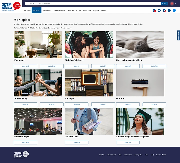 Aufbau eines modernen Online-Community-Portals mit Fokus auf Networking