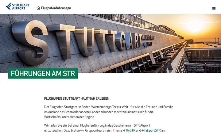 TYPO3 im Einsatz am Flughafen Stuttgart: Verbesserte Tourenverwaltung und Benutzeroberfläche